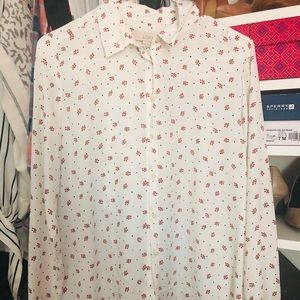 White with red tiny flowers